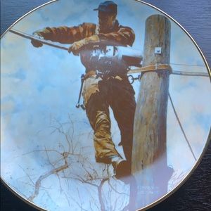 Norman Rockwell telephone lineman limited edition